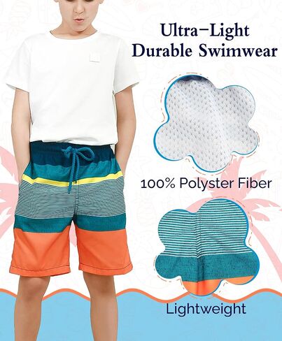 KAILUA SURF Boys Swim Trunks Boys Bathing Suit Quick Dry Boardshorts for Boys Sizes from 2T to 18/20 in Kuwait