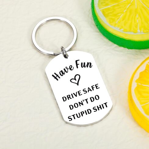 Gifts for 18 Year Old Boy, Funny Valentines Day Gifts for Kids, Dont Do Stupid Shitkeychain for Son Daughter, Drive Safe Keychain for Him from Mom Dad, Gifts 17 18 21 Year Old Boy, New Driver Gifts in Saudi Arabia