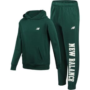 New Balance Boys' Joggers Set - 2 Piece French Terry Pullover Hoodie and Active Sweatpants - Boys Activewear Jogset (8-20)