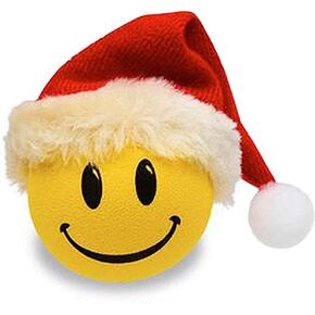 Handmade Happy Santa Head w/Hat Car Antenna Topper (3 in 1 Auto Accessory)