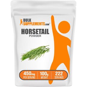 BulkSupplements.com Horsetail Powder - Horsetail Supplement, from Horsetail Herb, Silica Supplements - Herbal Supplement, Gluten Free, 450mg per Serving, 1kg (2.2 lbs) (Pack of 1)