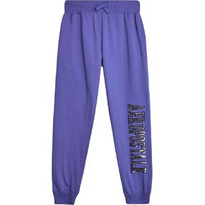 AEROPOSTALE Girls' Jogger Pants - Active Fleece Joggers with Sequin Felt Applique Logo - Athletic Sweatpants for Girls (7-16)