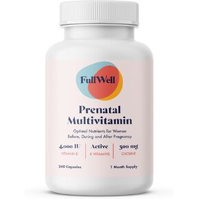 Prenatal Vitamins | Choline, folate, Vitamin D for fetal Growth, Brain Development | 26+ Vital Nutrients | Dietitian-Formulated, OBGYN Recommended, Non-GMO, 3rd Party Tested, 30 Servings