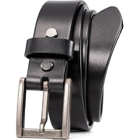 WOLFANT Thicken Heavy Duty Mens Work Belt,100% Italian Full Grain Real Solid Leather