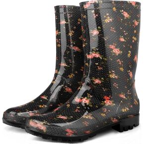 Hellorain Waterproof Rainboot for Women Lightweight PVC Women's Rain Footwear Suitable for Outdoor work Farming, Garden