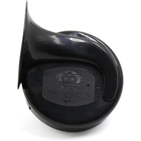 uxcell Motorcycle 48V 3.5A 120Hz Black Plastic Metal Style Electric Horn Siren Trumpet