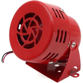 uxcell DC12V Red Metal Electric Motorcycle Driven Air Raid Siren Horn Warning Loud Alarm