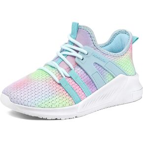 RUNSIDE Girls Tennis Shoes Lightweight Sports Kids Sneakers Lace-up for Running/Walking, Toddler/Little Kid/Big Kid