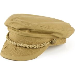 SK Hat shop Men's Summer Cotton Greek Fisherman Sailor Fiddler Driver Hat Flat Cap
