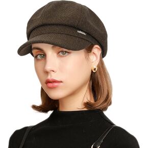 Women's Newsboy Hats Fashion Vintage 8 Panels Visor Beret Cabbie Cap Ladies Paperboy Cap