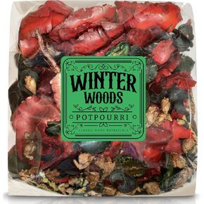 Winter Woods Christmas Potpourri Bag – Pine Scented Bowl and Vase Filler with Evergreen Tree Fragrance, Perfect for Home Decoration, Xmas Holidays, and Party Décor
