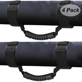 moveland 4 x Grab Handle Compatible with Roll Bar Grab Handles Jeep Wrangler YJ TJ JK JL Sports Sahara Freedom Rubicon X & Unlimited 1987-2023 (Black)