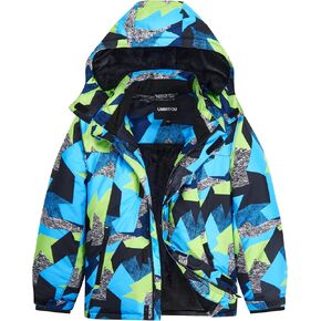 Boys Waterproof Ski Jacket Warm Winter Fleece Snow Coat Kids Outdoor Hooded Snowboard Jacket