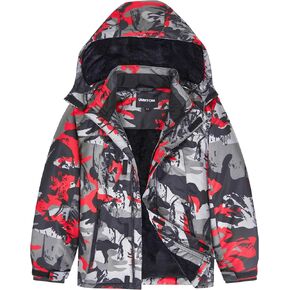 Boys Waterproof Ski Jacket Warm Winter Fleece Snow Coat Kids Outdoor Hooded Snowboard Jacket in Kuwait