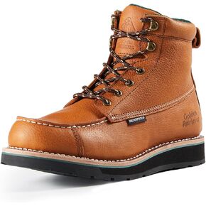 Golden Retriever 6''Composite/Soft Toe Work Boots for Men, Goodyear Waterproof Men's Work Boot, Leather Safety Shoes, Oil & Slip Resistant, Comfortable,Durable Boots for Construction G6155-G6255-G6355