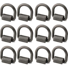 1/2" Heavy Duty Weld-On Forged D Ring with Welding Clips, D-Ring Tie Down Anchor with Weld On Anchor Points for Trailer, Truck Cargo, RV, ATV Tiedowns, Farm Applications etc, WLL:4,000lbs in Kuwait