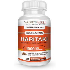 أعشاب فاديك العضوية المعتمدة Haritaki (Terminalia chebula) عشبة ممتازة للتجديد وإزالة السموم | صنع في الولايات المتحدة الأمريكية | تم اختباره من الناحية البرية والسلامة (100 كبسولة نباتية)