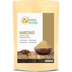 مسحوق الأعشاب النباتية هاريتاكي العضوي Harad Terminalia Chebula Harataki العافية النقية، نباتي بشكل طبيعي، غير معدّل وراثيًا، 5.3 أونصة / 150 جم