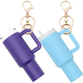 سلسلة مفاتيح صغيرة بهلوان، 2 حزمة من سلسلة مفاتيح صغيرة لطيفة على شكل كأس لإكسسوارات كأس ستانلي حقيبة الظهر للنساء والفتيات in Kuwait