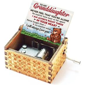 صندوق الموسيقى لابنة أخت من Unlce أو العمة كرنك اليد محفورة آلية صندوق موسيقي عتيق عتيق هدايا قابلة للتخصيص لعيد الميلاد/عيد الميلاد/الزفاف in Kuwait