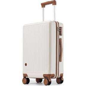 Carry on Luggage with Spinner Wheels, 22x14x9 Airline Approved Carry-on Suitcase, Small Hardside Luggage with TSA Lock,Hard Shell Suitcase,Hard Case for Travel (White, 20-Inch)