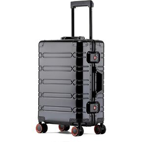 All Aluminum Carry On Luggage Hard Shell Suitcases with Spinner Wheels Zipperless Luggage 20 inch Carry On Suitcase, Sliver in Saudi Arabia