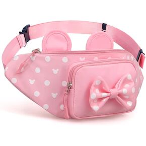 Cute Fanny Pack for Travel Best Fanny Pack Women Waist Pack Teen Girls Mini Mouse Belt Bag Cartoon Fanny Pack Hiking Bum Bags Outdoor Waist Bag with Mouse Ears Red