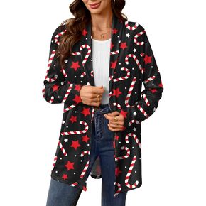 For G and PL Womens Christmas Holiday Long Sleeve Ugly Cardigan
