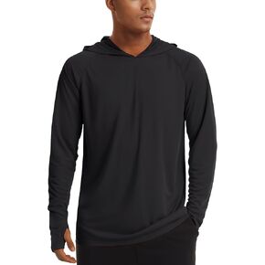 TACVASEN Men's UPF 50+ Hoodie Shirt Rash Guard SPF UV Shirt Long Sleeve Lightweight Sun Shirt Fishing Hiking Swim Shirt
