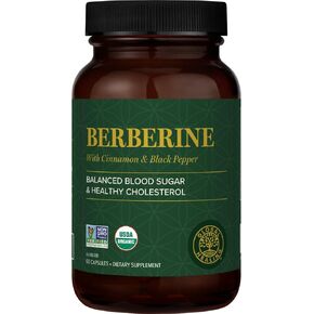 Global Healing Organic Berberine (Berberina) with Ceylon Cinnamon & Black Pepper, 1200 mg- Pure Berberine HCL Supplement, Extra Strength Berberine Supplement & Complex for Weight Loss (60 Capsules)