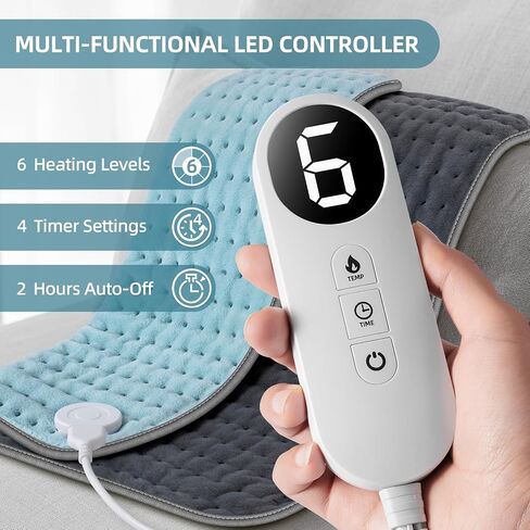 Heating Pad XXL for Back Pain Relief, Heated Pad for Neck/Shoulder/Leg/Knee/Cramps, Christmas Gifts Presents for Women Men Mom Dad, Stocking Stuffers, 6 Heat Settings Auto-Off, Moist/Dry Heat, 20"x24" in Saudi Arabia