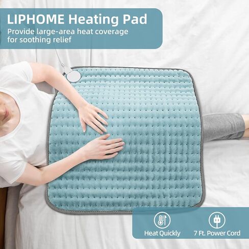 Heating Pad XXL for Back Pain Relief, Heated Pad for Neck/Shoulder/Leg/Knee/Cramps, Christmas Gifts Presents for Women Men Mom Dad, Stocking Stuffers, 6 Heat Settings Auto-Off, Moist/Dry Heat, 20"x24" in Saudi Arabia