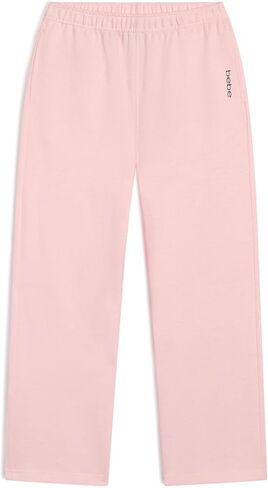 bebe Girls Wide Leg Sweatpants, French Terry Sweatpants with Pockets, Baggy Pants for Girls in Saudi Arabia