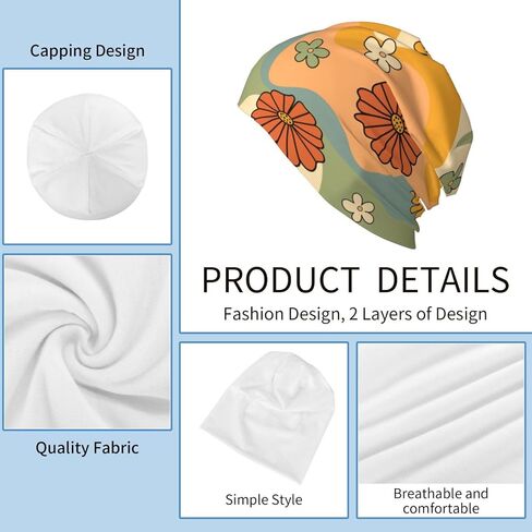 قبعة صغيرة على شكل زهرة للنساء والرجال، قبعة صغيرة محبوكة دافئة وناعمة قابلة للتمدد، قبعة كيميائية مترهلة، هدايا لأغطية الرأس للسرطان in Kuwait