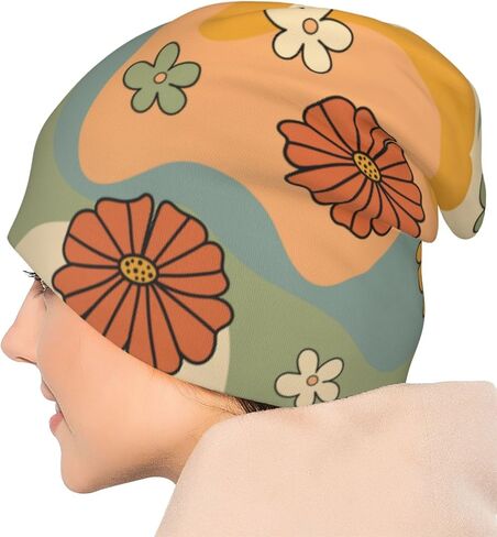 قبعة صغيرة على شكل زهرة للنساء والرجال، قبعة صغيرة محبوكة دافئة وناعمة قابلة للتمدد، قبعة كيميائية مترهلة، هدايا لأغطية الرأس للسرطان in Kuwait
