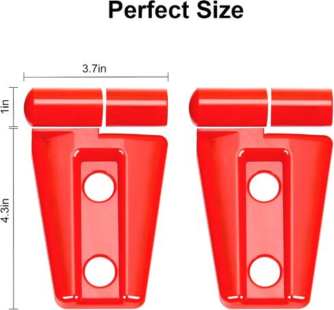 CheroCar for JK Hood Hinge Cover Exterior Decoration Kits Accessories for Jeep Wrangler JK 2007-2017,Red in Saudi Arabia