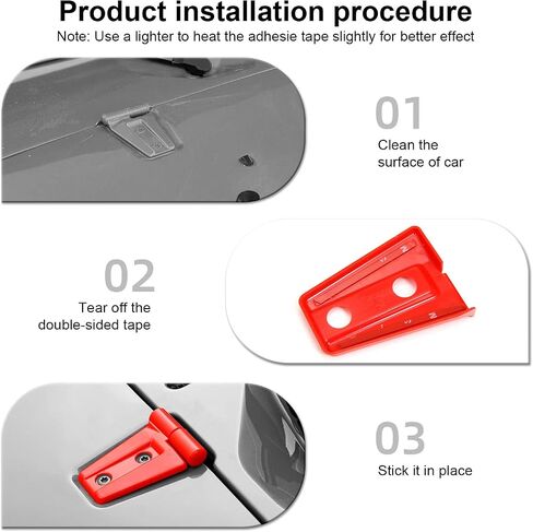 CheroCar for JK Hood Hinge Cover Exterior Decoration Kits Accessories for Jeep Wrangler JK 2007-2017,Red in Saudi Arabia