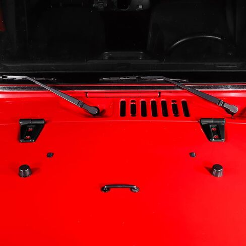 CheroCar for JK Hood Hinge Cover Exterior Decoration Kits Accessories for Jeep Wrangler JK 2007-2017,Red in Saudi Arabia