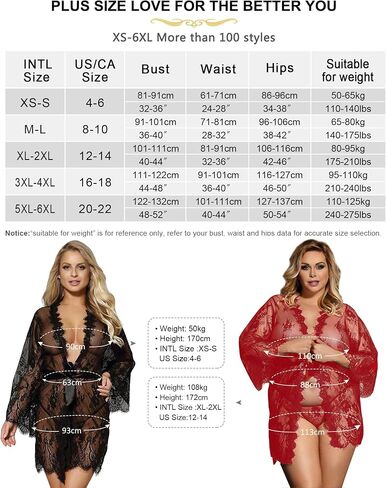 comeondear Women's Lace Kimono Robe Sexy Babydoll Nightwear Sheer Sleepwear Lingerie Set with G-String,Belt in Saudi Arabia