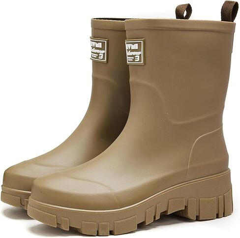 Nutropa Waterproof Mid Calf Women Rain Boots Lightweight Comfortable Wide Calf Garden Shoes in Saudi Arabia