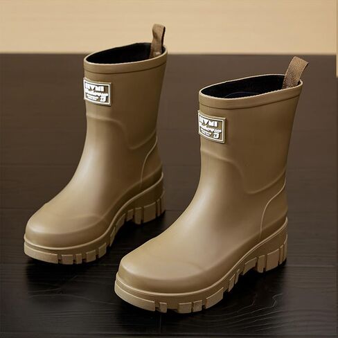 Nutropa Waterproof Mid Calf Women Rain Boots Lightweight Comfortable Wide Calf Garden Shoes in Saudi Arabia