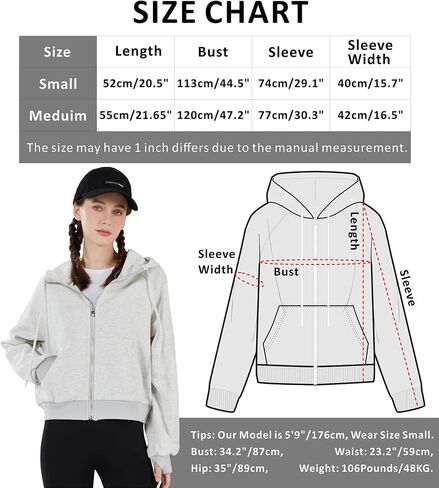 Womens Sweatshirts Zip Up Hoodies Jackets Casual Hooded Tops Fall Fashions Outfits 2024 Winter Clothes with Thumb Hole in Saudi Arabia