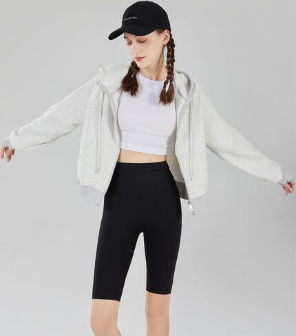 Womens Sweatshirts Zip Up Hoodies Jackets Casual Hooded Tops Fall Fashions Outfits 2024 Winter Clothes with Thumb Hole in Saudi Arabia