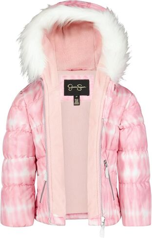 Jessica Simpson girls Two-piece Insulated Winter Snowsuit With Hooded Jacket and Ski Bib Overalls in Saudi Arabia
