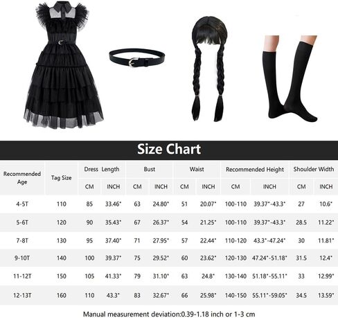 Black costume girls dress for Kids Black Family Costumes Halloween costumes girls Party Dress 4-13Y in Saudi Arabia