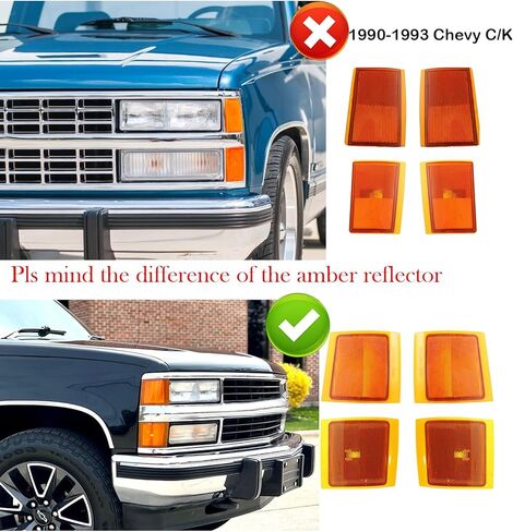 مجموعة المصابيح الأمامية متوافقة مع 1994 1995 1996 1997 1998 Chevy Silverado C/K 1500 2500 3500 سوبربان، 95-99 مصباح أمامي تاهو مع ضوء ممتص للصدمات، طراز المصنع in Kuwait