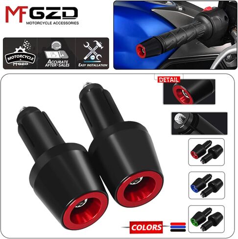 Motorcycle Bar Ends Plug, 7/8" 22mm CNC Aluminum Alloy Universal Motorcycle Handlebar Plugs Compatible With Honda Kawasaki Suzuki Yamaha And Almost Motorcycle Model (Red) in Kuwait