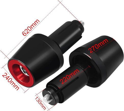 Motorcycle Bar Ends Plug, 7/8" 22mm CNC Aluminum Alloy Universal Motorcycle Handlebar Plugs Compatible With Honda Kawasaki Suzuki Yamaha And Almost Motorcycle Model (Red) in Kuwait