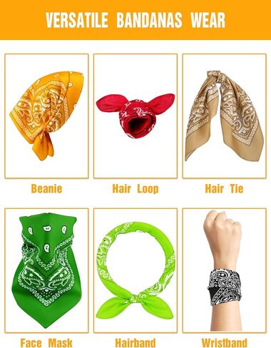 36 Pcs Bandanas Paisley Bulk Bandanas Cowboy Unisex Print Head Wrap Scarf Headband Multi Purpose Handkerchief in Saudi Arabia