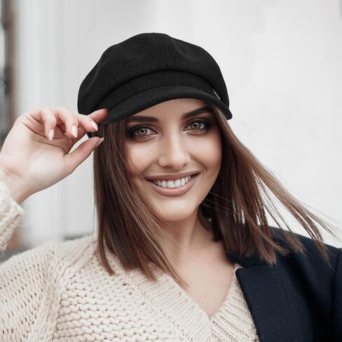 قبعات موزع الصحف النسائية أزياء خمر 8 لوحات قناع قبعة سائقة أجرة قبعة السيدات قبعة Paperboy in Kuwait